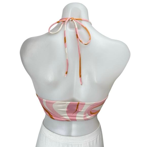 Princess Polly Camelia Pink Halter Sleeveless Cutout Tie Bra Bandeau Crop Top 0 - Picture 2 of 5